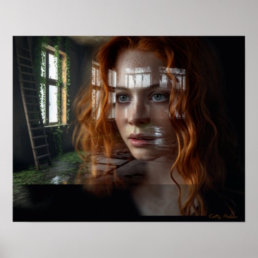 "Reflected Windows" Art Poster Print Katty Pulsar (Voorkant)