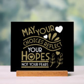 Reflecteer je hoop en motivatie acryl bord (Neutraal)