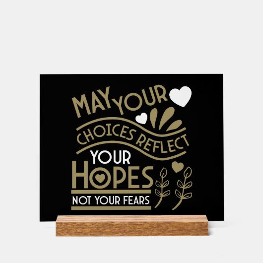 Reflecteer je hoop en motivatie acryl bord (Voorkant)