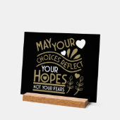 Reflecteer je hoop en motivatie acryl bord (Hoek)