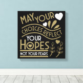 Reflecteer je hoop en motivatie canvas afdruk (Insitu (Houten vloer))