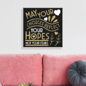 Reflecteer je hoop en motivatie canvas afdruk (Insitu (Woonkamer))