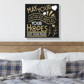 Reflecteer je hoop en motivatie canvas afdruk (Insitu (Slaapkamer))
