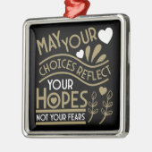 Reflecteer je hoop en motivatie metalen ornament (Links)