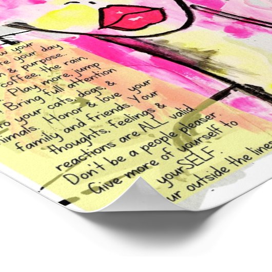 Reflecteer je schitterende licht Inspirerend dame Poster (Hoek)