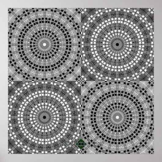 Reflecteer Mandala Raster Poster (Voorkant)