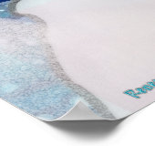 Reflecteert op de kerstsnowman Folk Art Poster (Hoek)