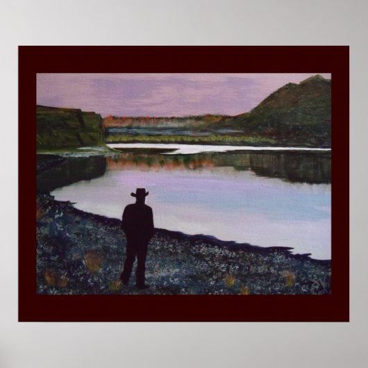 Reflecteren aan de Missouri, Fort Benton, Mt. Poster (Voorkant)