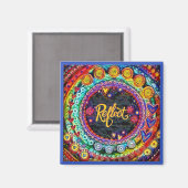 Reflecteren op fun en inspirerende moderne inspir magneet (Voorkant / Achterkant)