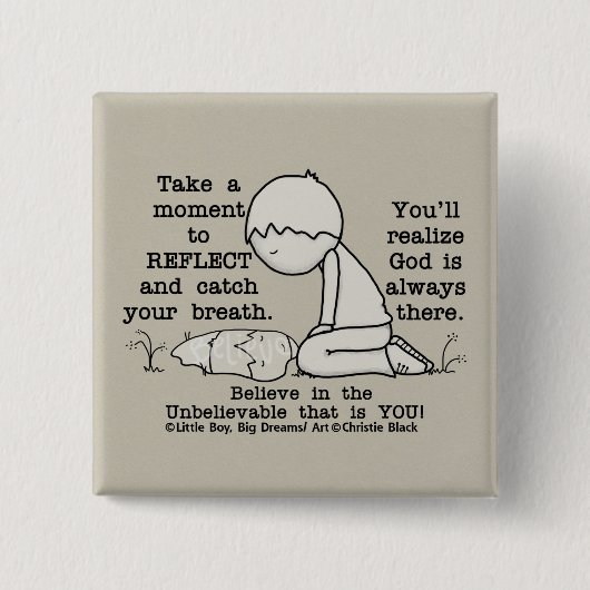 Reflecteren Vierkante Button 5,1 Cm (Voorkant)