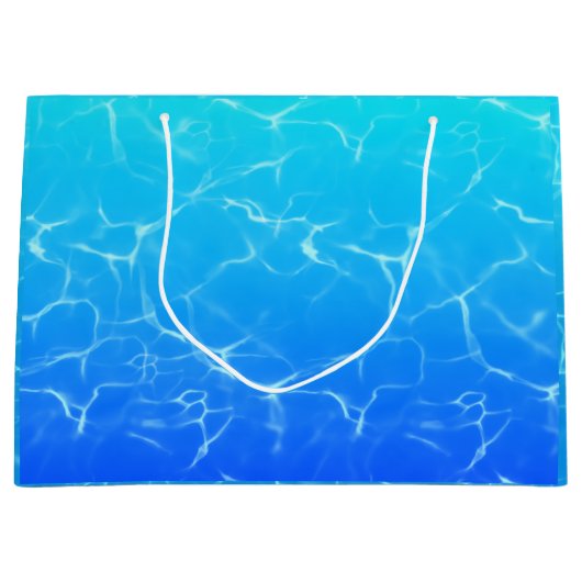 reflecterend blauw water groot cadeauzakje (Voorkant)