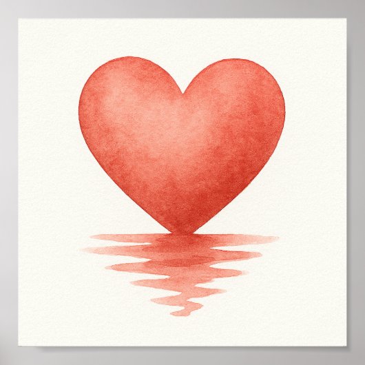 reflecterend hart poster (Voorkant)