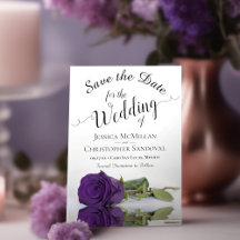 Reflecterend koninklijk Paars Roos Romantic Weddin