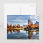 Reflecterend meer in het Italiaanse Dołomiti-geber Briefkaart (Voorkant / Achterkant)