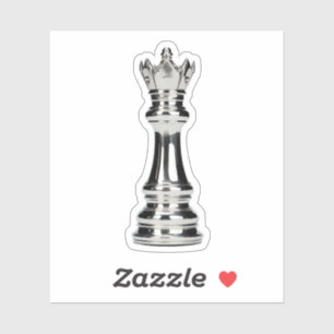 Reflecterend Queen schaakstuk Sticker