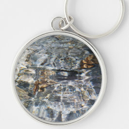 Reflecterend Water Abstract – Licht & Beweging Sleutelhanger