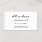 Reflecterende - Acupuncturist - Visitekaartje (Achterkant)