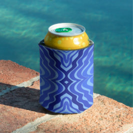 Reflecterende Blauwe Golven Moderne Abstracte Ontw Blikjeskoeler