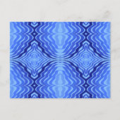 Reflecterende Blauwe Golven Moderne Abstracte Ontw Briefkaart (Voorkant)