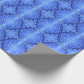 Reflecterende Blauwe Golven Moderne Abstracte Ontw Cadeaupapier (Hoek)