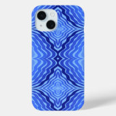 Reflecterende Blauwe Golven Moderne Abstracte Ontw Case-Mate iPhone Case (Achterkant)