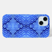 Reflecterende Blauwe Golven Moderne Abstracte Ontw Case-Mate iPhone Case (Achterkant (horizontaal))