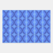 Reflecterende Blauwe Golven Moderne Abstracte Ontw Inpakpapier Vel (Voorkant)