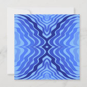 Reflecterende Blauwe Golven Moderne Abstracte Ontw Kaart (Voorkant)