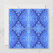 Reflecterende Blauwe Golven Moderne Abstracte Ontw Kaart (Voorkant)