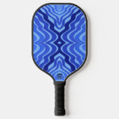 Reflecterende Blauwe Golven Moderne Abstracte Ontw Pickleball Paddle (Voorkant)