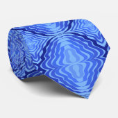 Reflecterende Blauwe Golven Moderne Abstracte Ontw Stropdas (Opgerold)