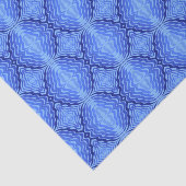 Reflecterende Blauwe Golven Moderne Abstracte Ontw Tissuepapier (Detail)