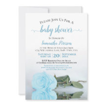 Reflecterende Blue Roos Elegant Baby Boy Shower