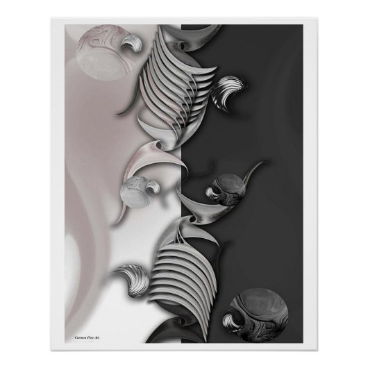 "Reflecterende creatie", glanzend Poster (Voorkant)