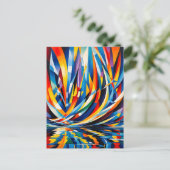 Reflecterende Curve Geometrie Abstractie Briefkaart (Staand voorkant)