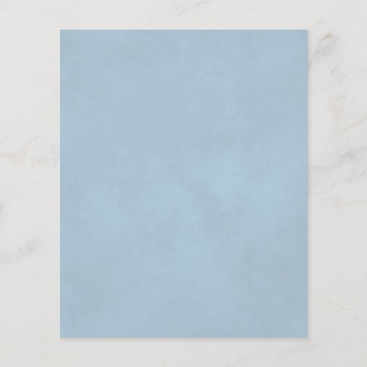 Reflecterende Dusty Blue Roos BUDGET Wedding Invit (Achterkant)