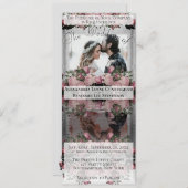 Reflecterende foto Boho Dusty Roos Bloemenbruiloft Kaart (Voorkant / Achterkant)