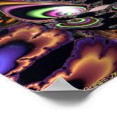 Reflecterende fractale bollen poster (Hoek)