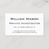 Reflecterende instelling - particuliere onderzoeke visitekaartje (Achterkant)