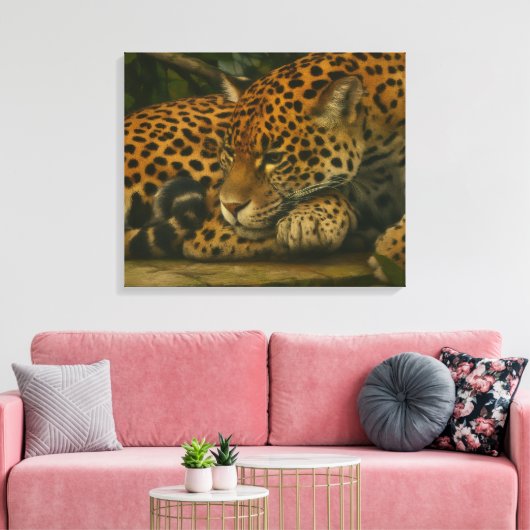 Reflecterende Jaguar – Serene Wildlife Art Print (Insitu (Woonkamer))