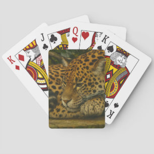 Reflecterende Jaguar – Serene Wildlife Art Print Pokerkaarten
