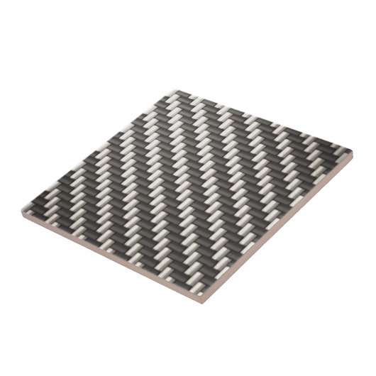 Reflecterende koolstofvezel getextureerd tegeltje (Zijkant)