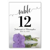 Reflecterende Lavender Paars Roos Elegant Wedding Kaart (Achterkant)