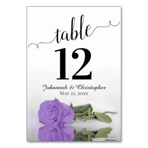 Reflecterende Lila Paarse Roos Elegant Wedding Kaart