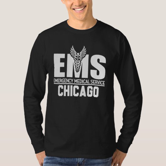 Reflecterende Medische Hulpdiensten Chicago Emt T-shirt (Voorkant)