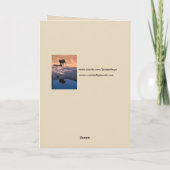 Reflecterende olifant in Wenskaart met blanco wate Kaart (Achterkant)