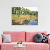 Reflecterende palmbomen canvas afdruk (Insitu (Woonkamer))