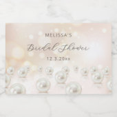 Reflecterende Parels Bruidsdouche Sparkling Wijnetiket (Enkel label)