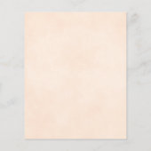 Reflecterende Peach Roos BUDGET Wedding Invitation (Achterkant)