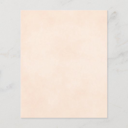 Reflecterende Peach Roos BUDGET Wedding Invitation (Achterkant)